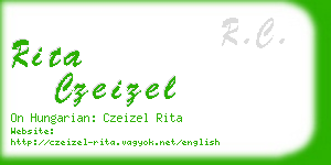 rita czeizel business card